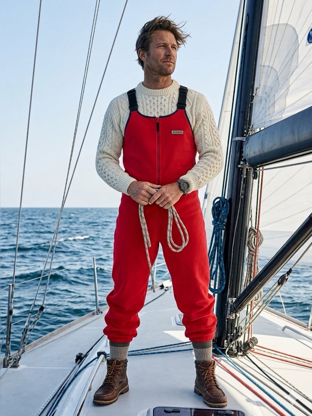 Elvstrom Red Fleece Mid Layer Thermal Bib